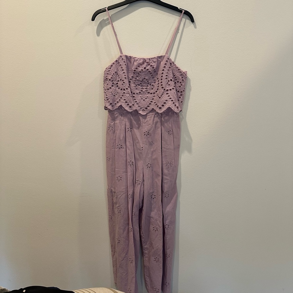 Harper Lilac Eyelet Jumpsuit